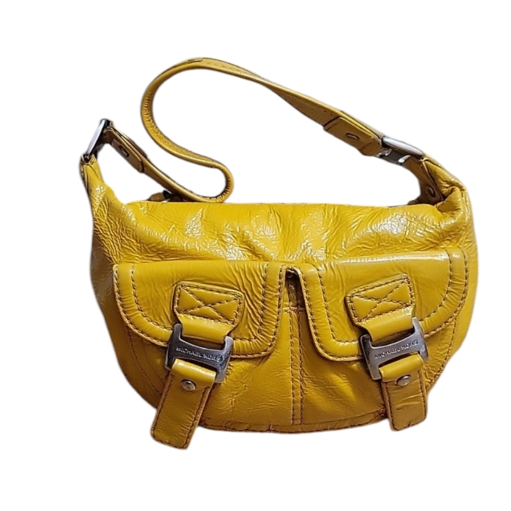 Michael by Michael Kors Patent Yellow Shoulder Bag